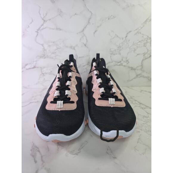 Nike CD6964-002 Women React Element 55 PRM Shoes Sneakers Black Coral Size 6 - Picture 5 of 5